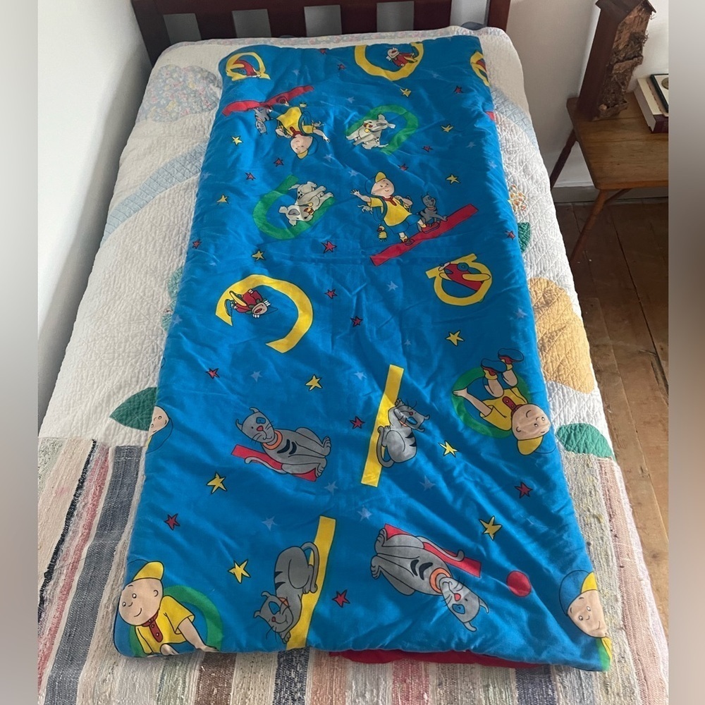 5/$25 Vintage Y2K Cinar's Caillou Packable Kids' Sleeping Bag